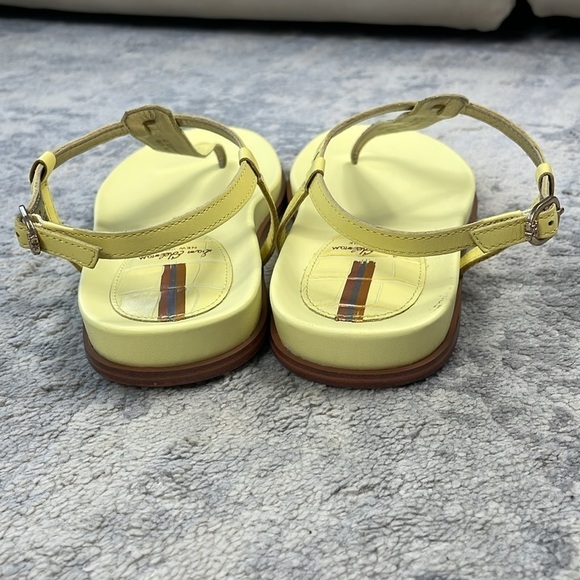 New Sam Edelman Naomi Strappy Thong Sandals Yellow Summer Beach Sz 8 - Picture 7 of 15